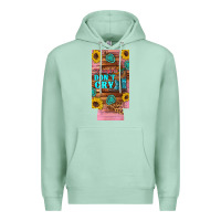 Seafoam cowgirls don't crty boots hat sunflowers 12 oz can cooler  (slim) Premium Hoodie - Artiststas