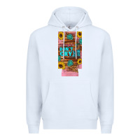 White cowgirls don't crty boots hat sunflowers 12 oz can cooler  (slim) Premium Hoodie - Artiststas
