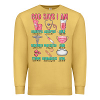 Antique Gold god says i am Premium Sweatshirt - texasbilliewilder