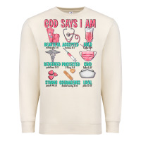 God Says I Am Premium Sweatshirt | Teevron