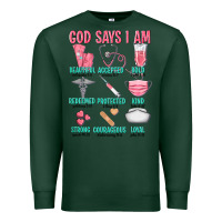 Sports Green god says i am Premium Sweatshirt - texasbilliewilder