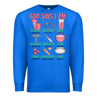 True Royal god says i am Premium Sweatshirt - texasbilliewilder