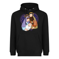 Black holy night jesus birth Heavyweight Hoodie - Zillion Design Studio
