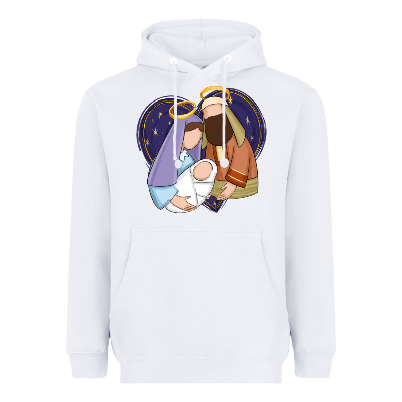 Holy Night Jesus Birth Heavyweight Hoodie by Zillion Design Studio | Teevron