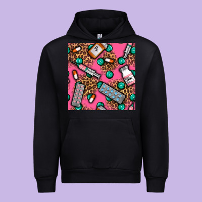 Medicines And Pills Seamless Pattern Urban Hoodie Designed By Bundleandbundleshop