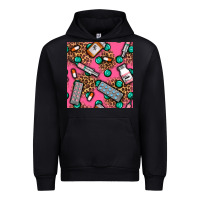 Black Medicines And Pills Seamless Pattern Urban Hoodie - BundleAndBundleShop