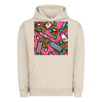 Pigment French Oak Medicines And Pills Seamless Pattern Urban Hoodie - BundleAndBundleShop