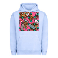 Pigment Grape Ice Medicines And Pills Seamless Pattern Urban Hoodie - BundleAndBundleShop
