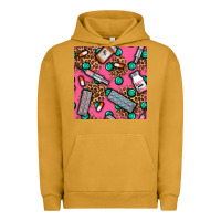 Pigment Peanut Butter Medicines And Pills Seamless Pattern Urban Hoodie - BundleAndBundleShop