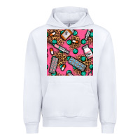 White Medicines And Pills Seamless Pattern Urban Hoodie - BundleAndBundleShop