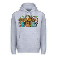 Heather Grey gods country Premium Hoodie - AdoDesignShop
