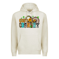 Oatmeal Heather gods country Premium Hoodie - AdoDesignShop