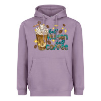 Lavender half human half coffee Heavyweight Hoodie - texasbilliewilder
