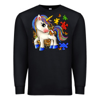 Black autism unicorn Premium Sweatshirt - Zillion Design Studio