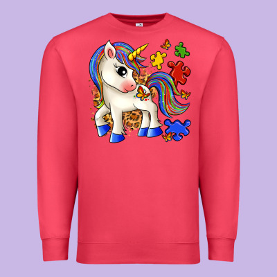 Autism Unicorn Premium Sweatshirt Designed By Zillion Design Studio
