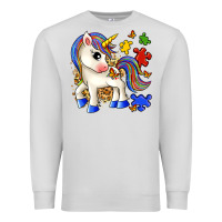 Dove Grey autism unicorn Premium Sweatshirt - Zillion Design Studio