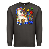 Smoke autism unicorn Premium Sweatshirt - Zillion Design Studio