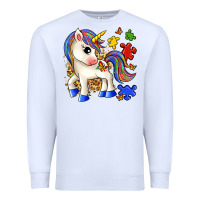 White autism unicorn Premium Sweatshirt - Zillion Design Studio