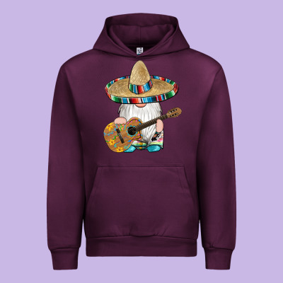Mexican Gnomes Guitar Sombrero Serape Urban Hoodie Designed By Artiststas