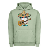 Pigment Oil Green mexican gnomes guitar sombrero serape Urban Hoodie - Artiststas