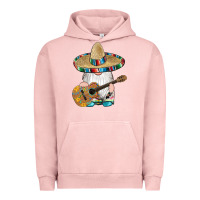 Pigment Salmon mexican gnomes guitar sombrero serape Urban Hoodie - Artiststas