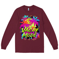 Burgundy vacay mode Long Sleeve Tee - BarkalooDesign