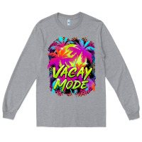 Heather Grey vacay mode Long Sleeve Tee - BarkalooDesign