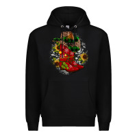 Black Christmas Cowboy Boots Premium Hoodie - JahusDesignShop
