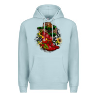 Blue Mist Christmas Cowboy Boots Premium Hoodie - JahusDesignShop