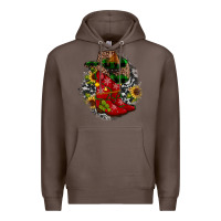 Coffee Christmas Cowboy Boots Premium Hoodie - JahusDesignShop