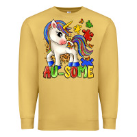 Antique Gold au some unicorn Premium Sweatshirt - Zillion Design Studio
