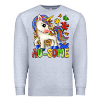 Heather Grey au some unicorn Premium Sweatshirt - Zillion Design Studio