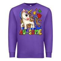 Purple au some unicorn Premium Sweatshirt - Zillion Design Studio