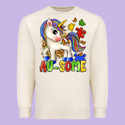 Au Some Unicorn Premium Sweatshirt Designed By Zillion Design Studio