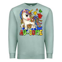 Seafoam au some unicorn Premium Sweatshirt - Zillion Design Studio