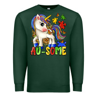 Sports Green au some unicorn Premium Sweatshirt - Zillion Design Studio