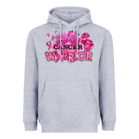 Heather Grey breast cancer warrior Heavyweight Hoodie - RanaPortraitStore