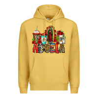 Antique Gold lady of guadalupe abuela coffee cups Premium Hoodie - Jasminsmagicworld
