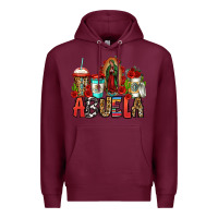 Burgundy lady of guadalupe abuela coffee cups Premium Hoodie - Jasminsmagicworld