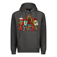 Charcoal Heather lady of guadalupe abuela coffee cups Premium Hoodie - Jasminsmagicworld