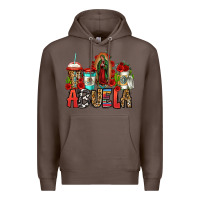 Coffee lady of guadalupe abuela coffee cups Premium Hoodie - Jasminsmagicworld