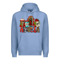 Colony Blue lady of guadalupe abuela coffee cups Premium Hoodie - Jasminsmagicworld