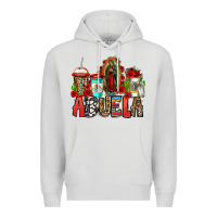 Dove Grey lady of guadalupe abuela coffee cups Premium Hoodie - Jasminsmagicworld