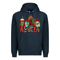 Navy lady of guadalupe abuela coffee cups Premium Hoodie - Jasminsmagicworld