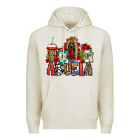 Oatmeal Heather lady of guadalupe abuela coffee cups Premium Hoodie - Jasminsmagicworld