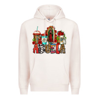 Pale Pink lady of guadalupe abuela coffee cups Premium Hoodie - Jasminsmagicworld