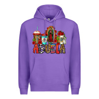 Purple lady of guadalupe abuela coffee cups Premium Hoodie - Jasminsmagicworld