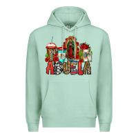 Seafoam lady of guadalupe abuela coffee cups Premium Hoodie - Jasminsmagicworld