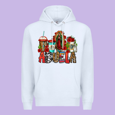 Lady Of Guadalupe Abuela Coffee Cups Premium Hoodie Designed By Jasminsmagicworld