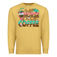 Antique Gold half nurse half coffee Premium Sweatshirt - texasbilliewilder